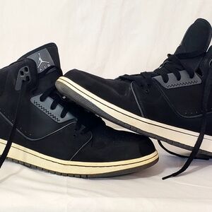 Jordan Black and White High-Top Sneakers